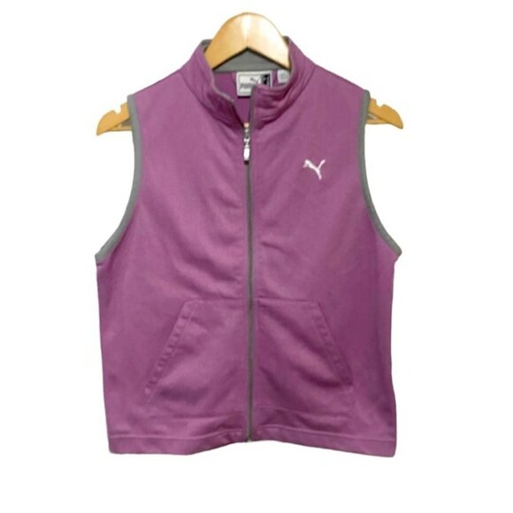 Puma Purple with Grey Trim Full Zip Vest Small - Picture 1 of 4